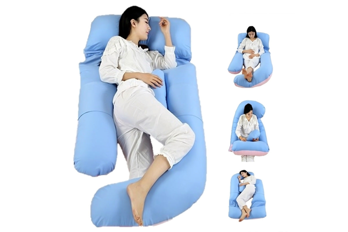 Pregnancy Pillows for Sleeping U Shaped Full Body Maternity Pillow with Removable Cover-Purple