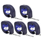 5Pcs 12mm White on Black PET Label Maker Tape Compatible for Dymo Printers