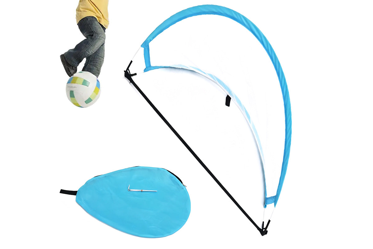 Portable Pop Up Soccer Goal Set with 3 Ground Pegs and Storage Bag