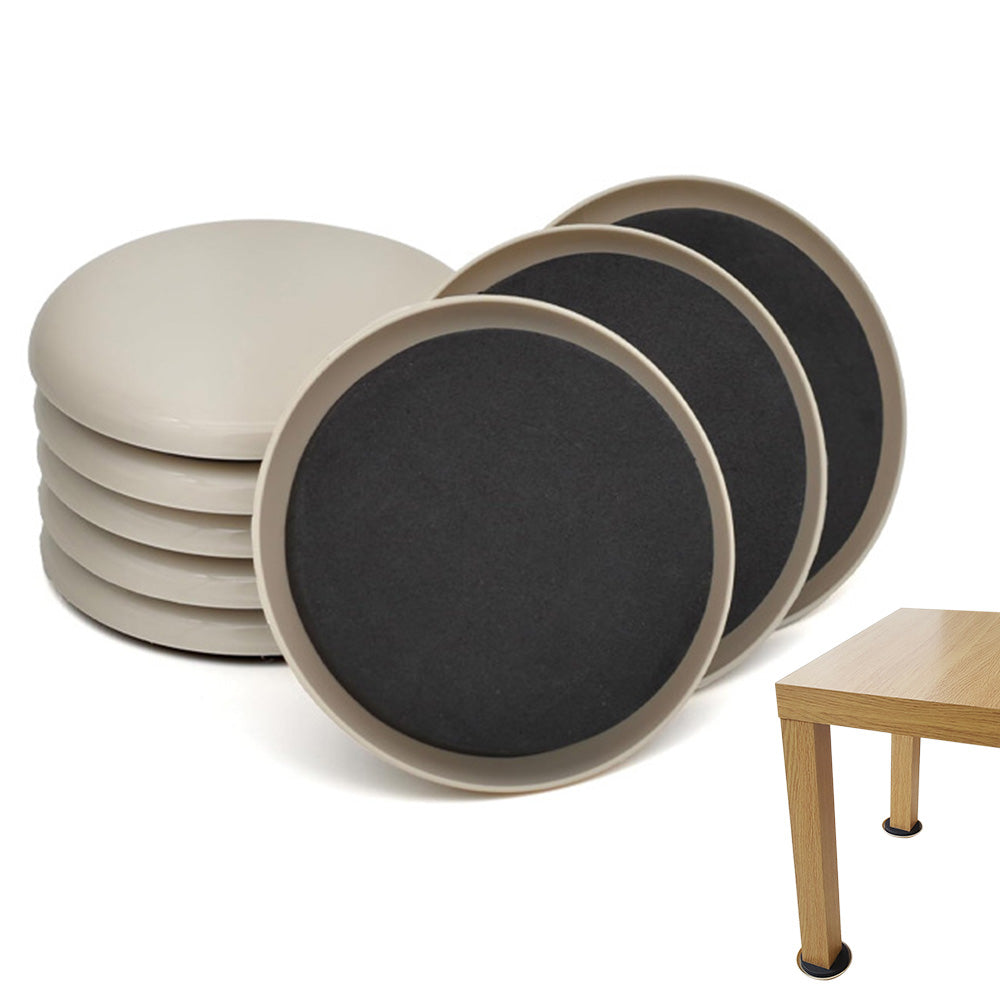 8 Piece Furniture Sliders Reusable Pads for Hardwood Floors and Carpet