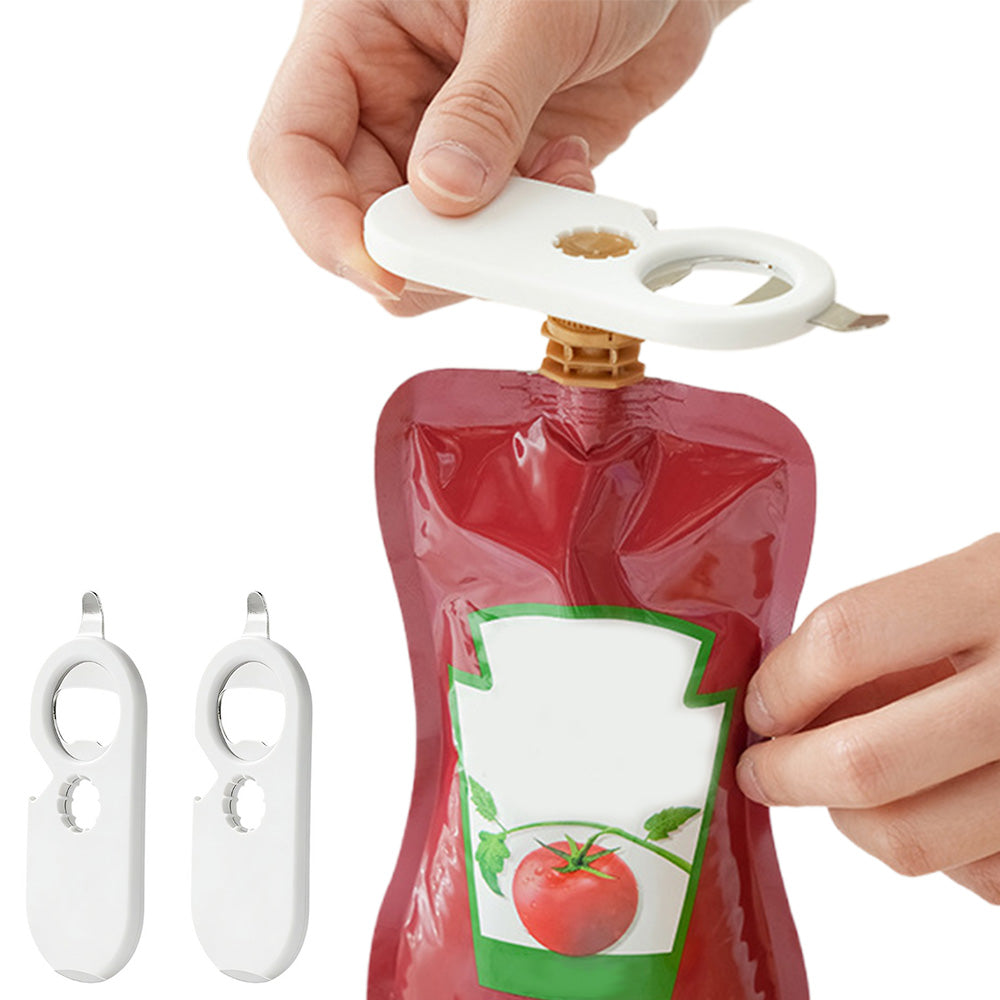 2 Pcs 5-in-1 Bottle Jar Can Opener with Easy Attached Storage