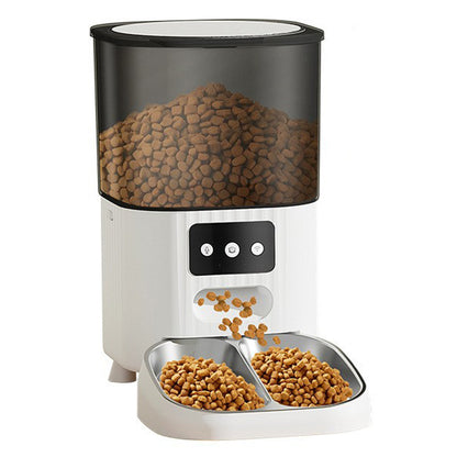 4.5L Automatic Cat Feeders with 2 Bowls Timer Pet Smart Feeder for Dog Cat