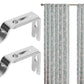 2PCS Curtain Rod Brackets Adjustable Wall Mounts Hang Curtain Rod Holders
