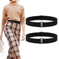 2Pcs Women Adjustable Stretch Belt Invisible Elastic Waistband for Pants Jeans Dresses