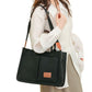 Tote Bag for Women With Compartments Canvas Crossbody Bags for Laptop Book