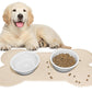 Dog Food Mats for Floors Waterproof Silicone Dog Bowl Mat with Raised Edge