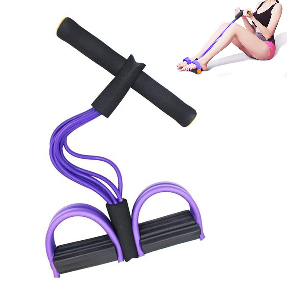 Foot Leg 6 Tube Pedal Resistance Band Body Stretch Pull Rope
