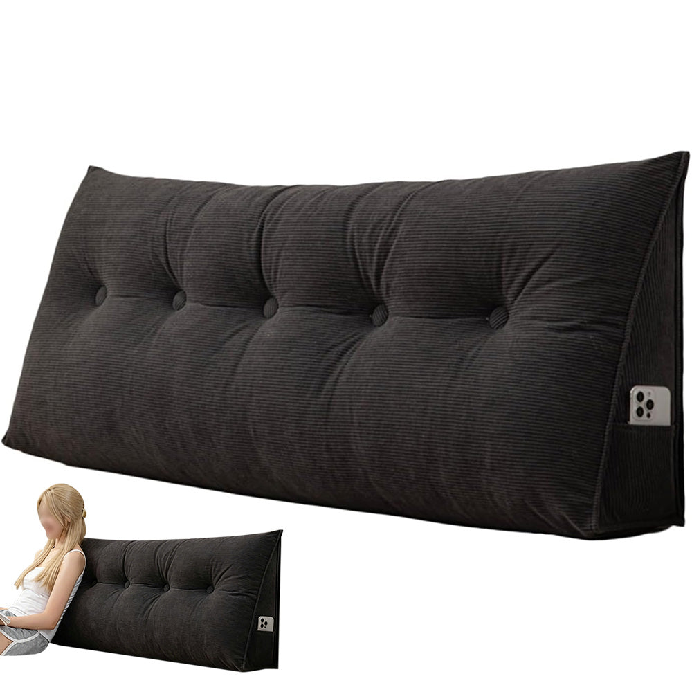 Headboard Pillow Triangle Backrest Wedge Cushion for Bed Sofa Dorm Room