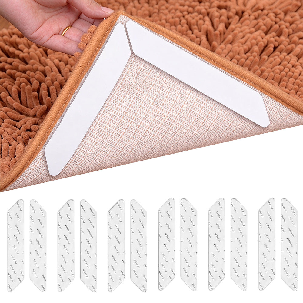 Double Sided PU Rug Gripper Tape Non Slip Washable Reusable Carpet Stickers-White