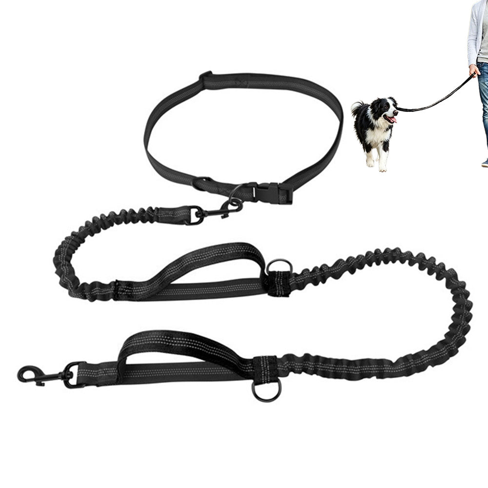 2 in 1 Hands Free Running Dog Leash for Walking Jogging