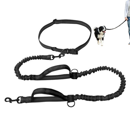 2 in 1 Hands Free Running Dog Leash for Walking Jogging