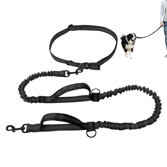 2 in 1 Hands Free Running Dog Leash for Walking Jogging