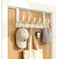 Over The Door Hooks Sturdy Door Hanger with 6 Hooks for Bathroom Bedroom