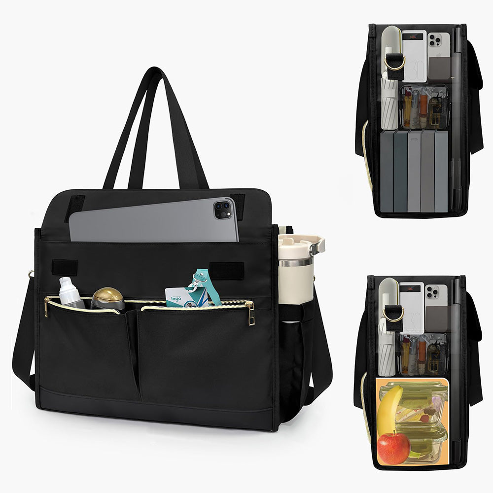 Lunch Tote Bag With Insulated Lunch Box Compartment For Travel And Leisure
