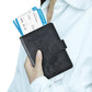 Passport Holder RFID Blocking Leather Cover Wallet With Closure For Travel Essentials