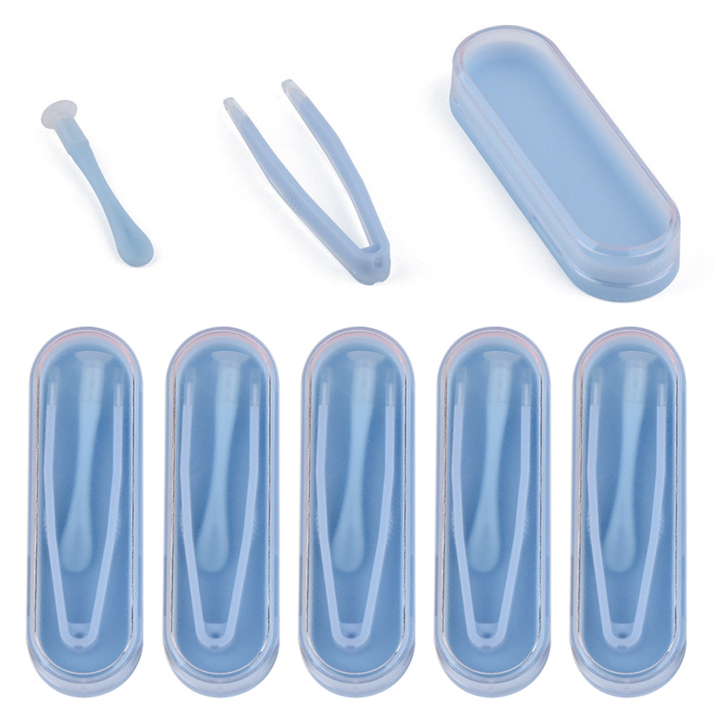 6 Pack Contact Lens Tool Kit Tweezers Inserter Remover Travel Case Set