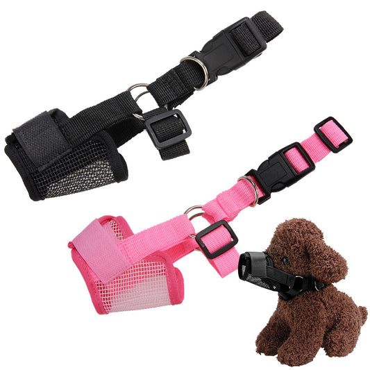 2Pcs Dog Muzzle Anti Bite Chewing Mesh Mask Training for Small Medium Large Dogs-Style 2