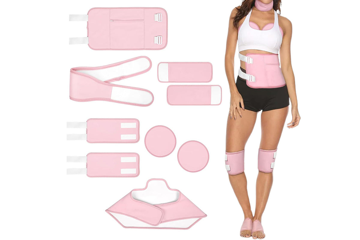 9pcs Reusable Castor Oil Pack Set for Shoulder Neck Waist Chest Knee & Feet
