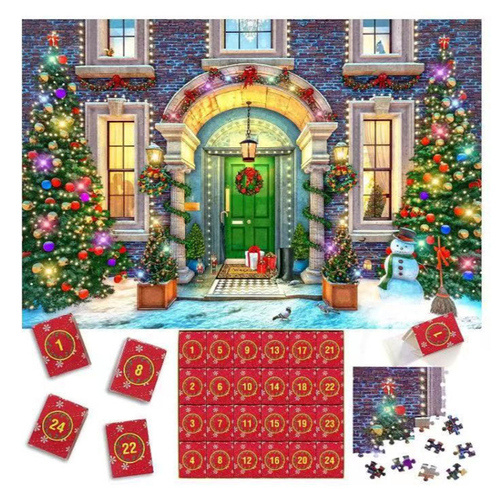 1008Pcs Advent 24 Days Countdown Calendar Jigsaw Puzzles