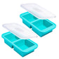 2 Pcs Silicone Freezer Tray With Lid Freezer Food Storage Molds for Soup Sauce Broth