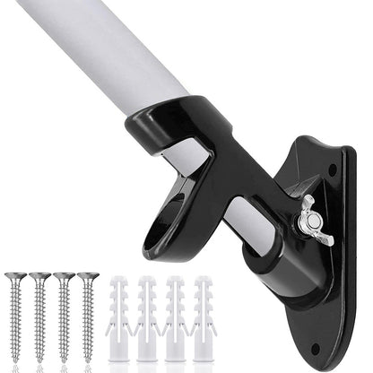 Dual Hole 45 and 90 Degree Adjustable Aluminum Flag Pole Wall Mount Holder