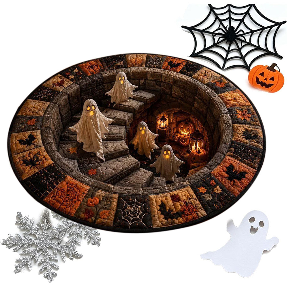 3D Round Non Slip Soft Halloween Rug for Living Room Bedroom-Style 1