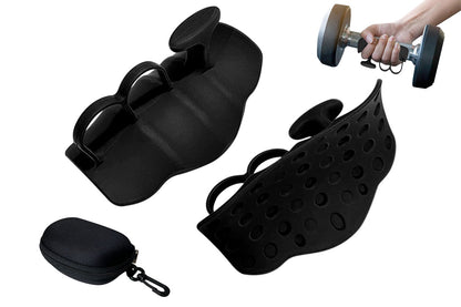 Anti-Slip Workout Grips Ergonomic Silicone Hand Guard Grips for Palm Protection-Black