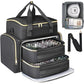 Double Layer Portable Nail Polish Organizer Bag with Removable Pouches for Travel