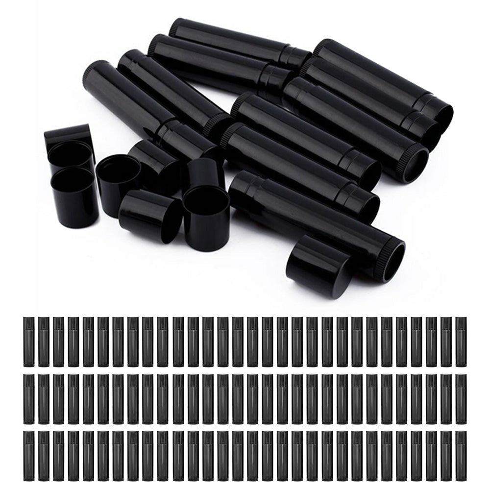 100 PCS Empty Lip Balm Tubes 5g Twist Up Plastic Lipstick Containers for Homemade Lip Gloss Lipstick