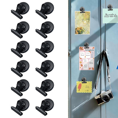 12 Pack Metal Fridge Clips for Photo Plan Refrigerator Clips for Home School Office
