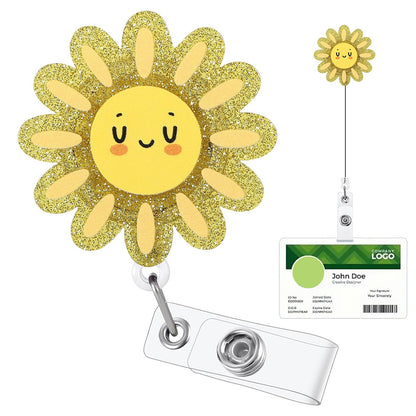 Retractable Badge Reel Cute Badge Clip for Students Staff Teacher
