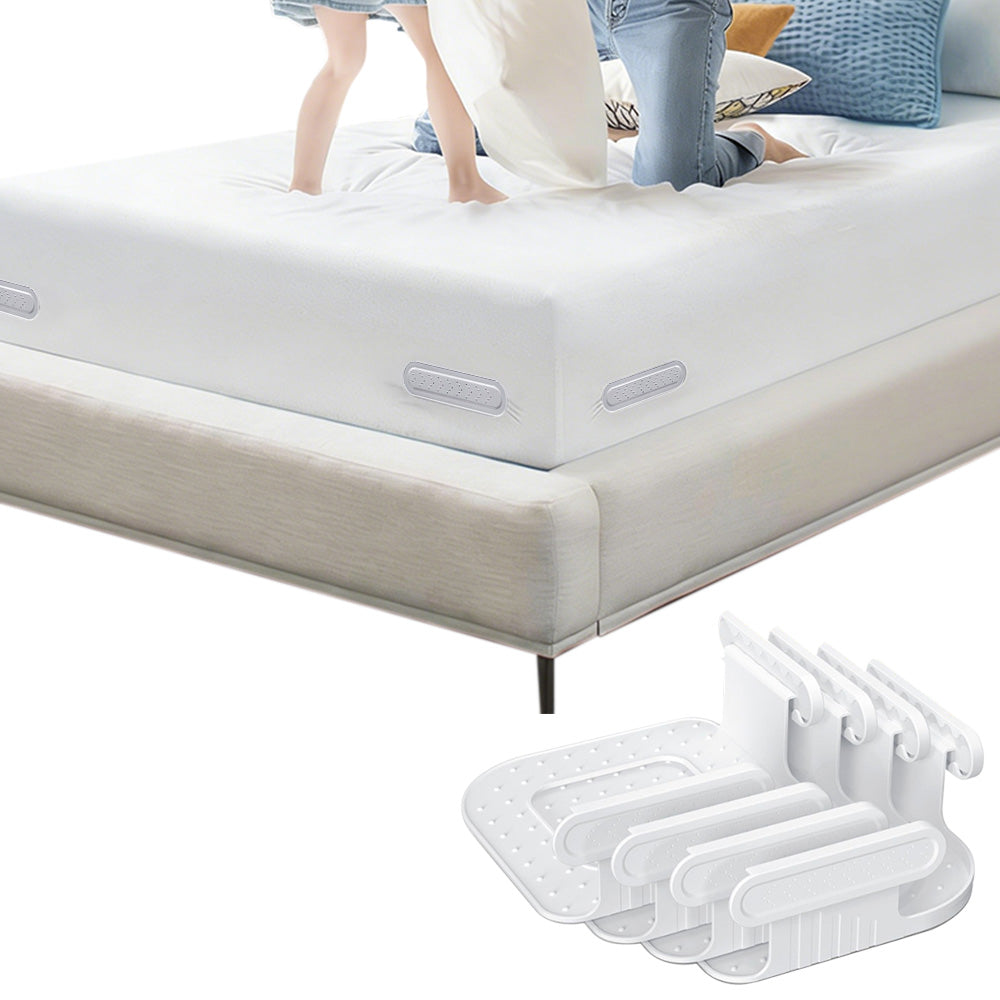 4PCS Invisible Bedsheet Clips Bed Sheet Holders With Lock Strips For Corners
