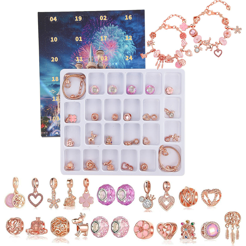 Advent Calendar Charm Bracelets 2025 for Girls 24 Days Xmas Countdown Calendar