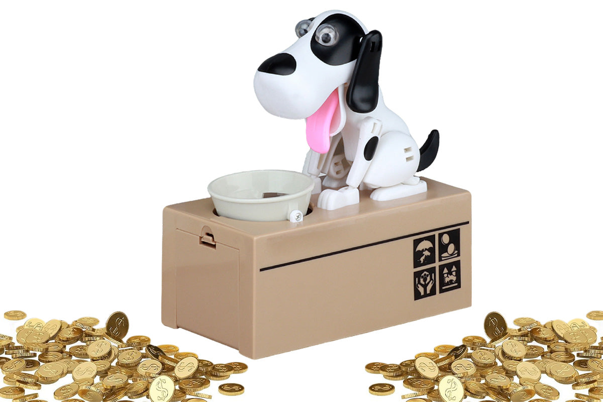 Robotic Eating Dog Coin Bank Electric Coin Bank for Little Ones