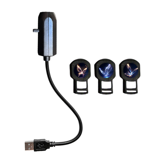 USB Star Projector Light Galaxy Planet Night Lamp with Replaceable Slides