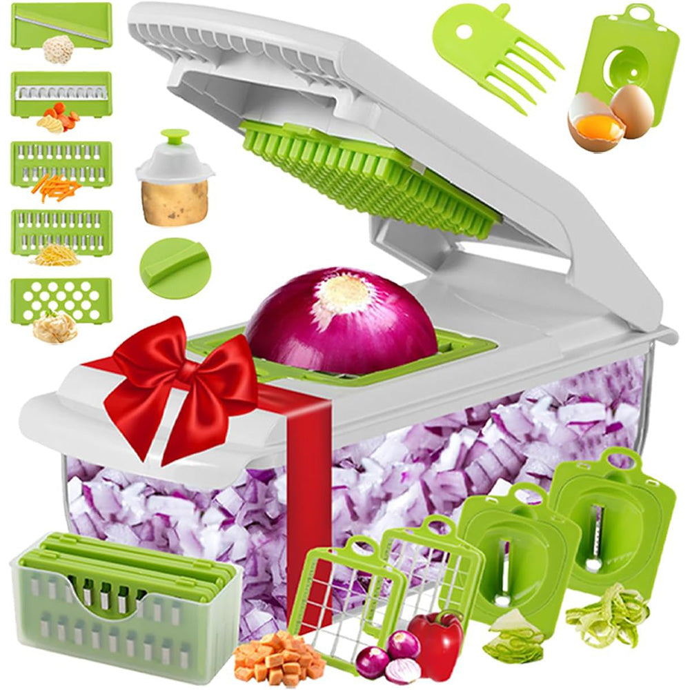 Vegetable Chopper with Container Mandoline Slicer for Kitchen Salad Prep