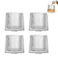 4PCS Rotating Whiskey Glass 180ml Rotating Glass Tumblers for Home Bars Party