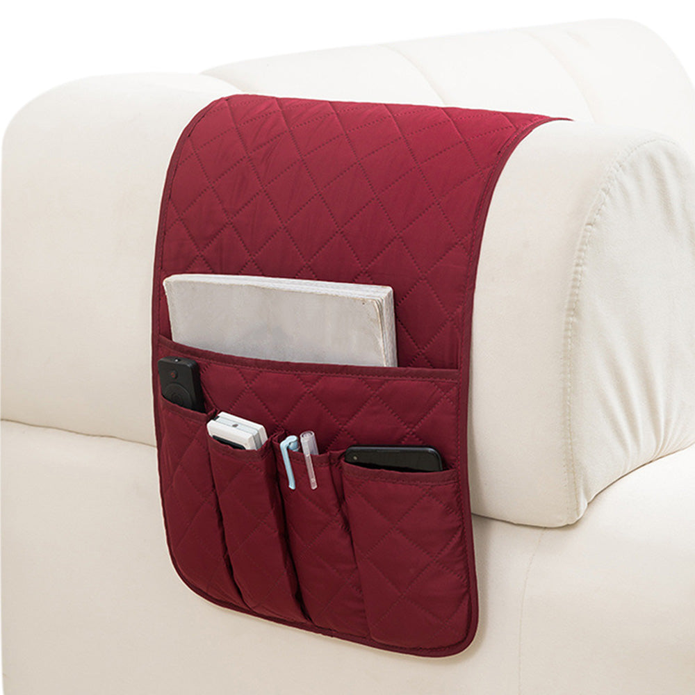 5 Pocket Sofa Armrest Organizer Remote Holder Bag for Couch and Chair