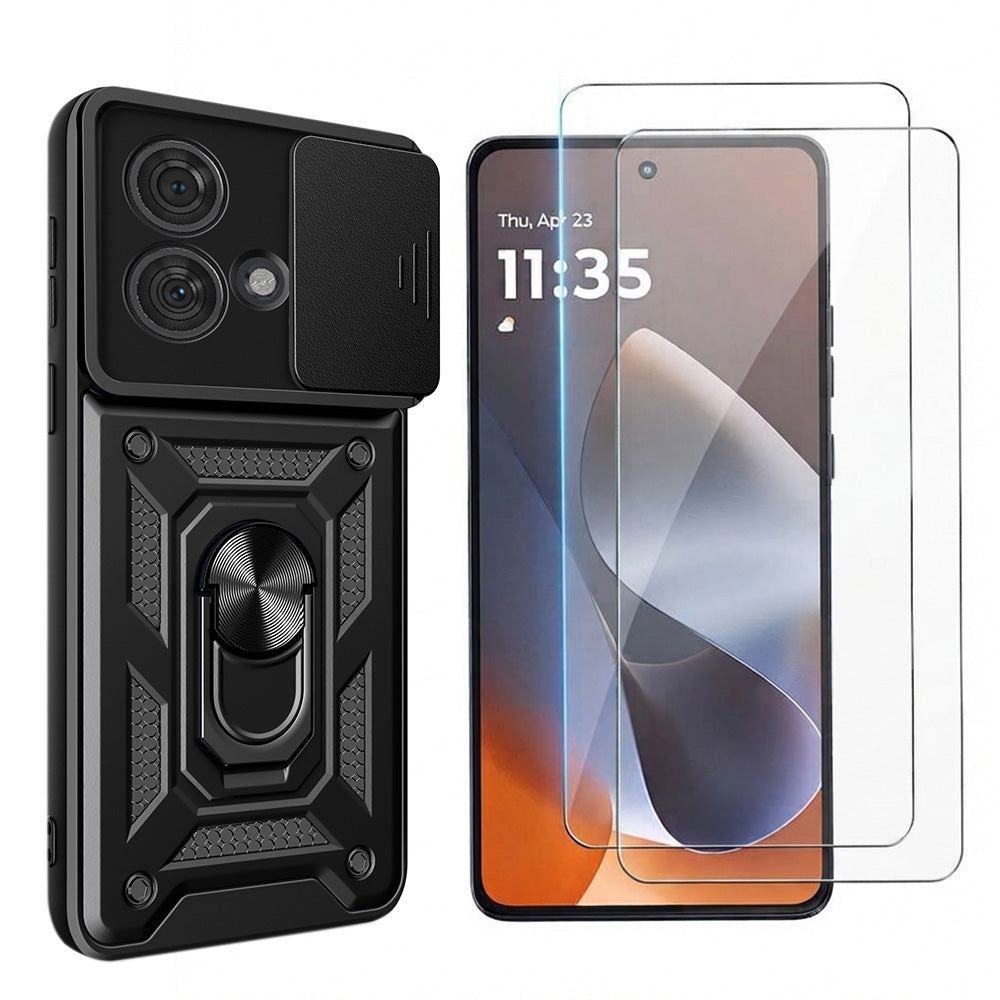 Case and Tempered Glass Screen Protector Set for Moto G86 Power