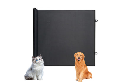 No Drill Retractable Pet Gate Barrier for Dogs and Cats Indoor Outdoor Use