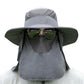 Outdoor Sun Protection Fishing Cap Wide Brim Hat With Neck Flap And Face Cover