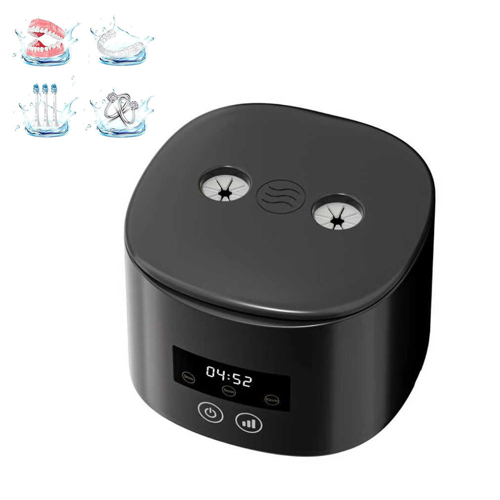 55kHz 350ml Rechargeable Ultrasonic Cleaner with Blue Light 3 Modes