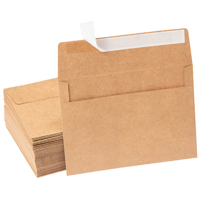50 Pack Thick Kraft Paper Self Adhesive Envelopes for Cards Photos