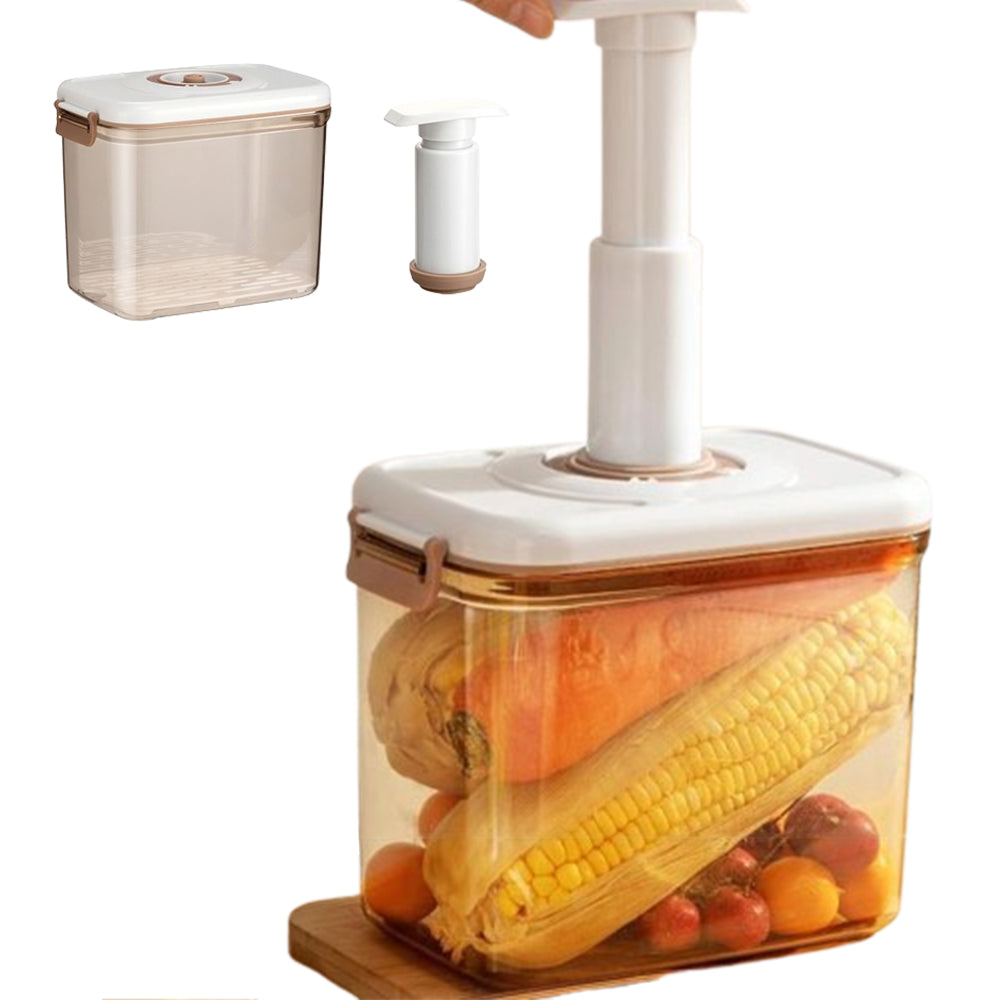 Vacuum Seal Food Storage Container with Lid Strainer Vacuum Pump Airtight Food Storage