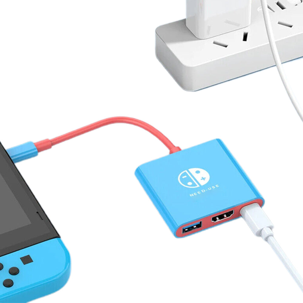 3in1 Dock for Nintendo Switch  4K HDMI Docking Station USB 3.0 100W Travel Adapter