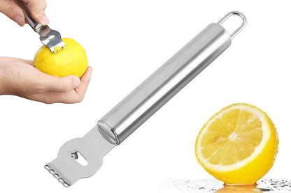 Stainless Steel Lemon Zester Grater Citrus Peeler With Channel Knife