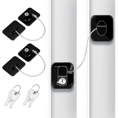 2 Pack Mini Little Ones Security Fridge Lock with Keys No-Drill for Drawer Window