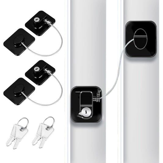 2 Pack Mini Little Ones Security Fridge Lock with Keys No-Drill for Drawer Window