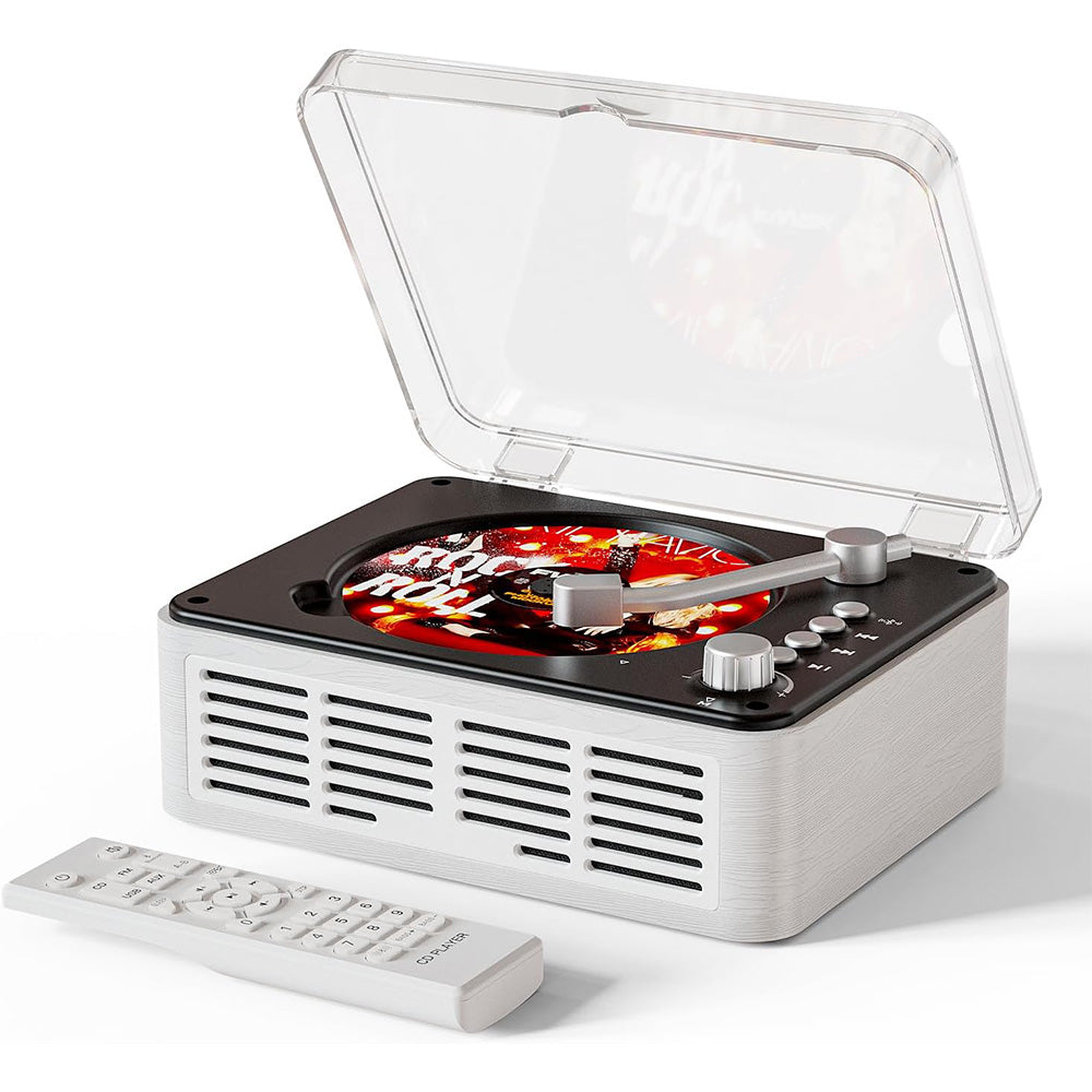 Retro CD Player Multifunctional Music Player with Bluetooth FM Radio for Home Use