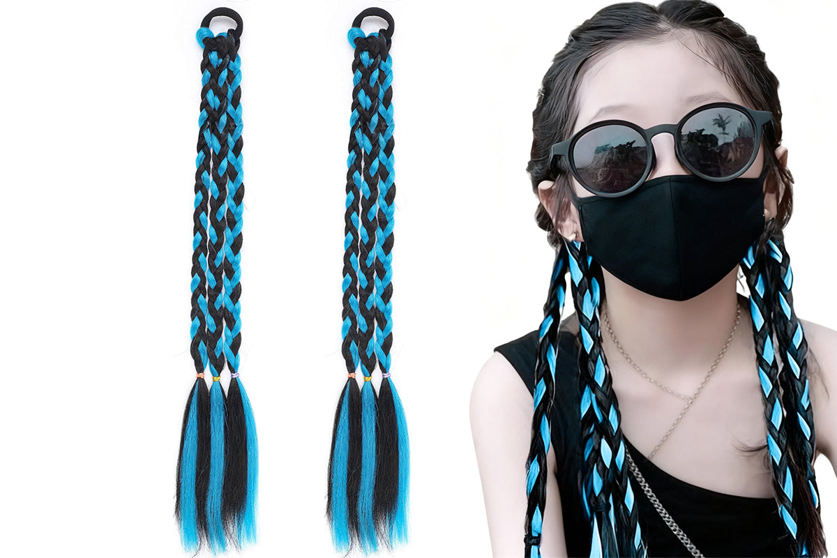 2Pcs 45cm Three-Strand Braiding Hair for Wigs and Hair Extensions